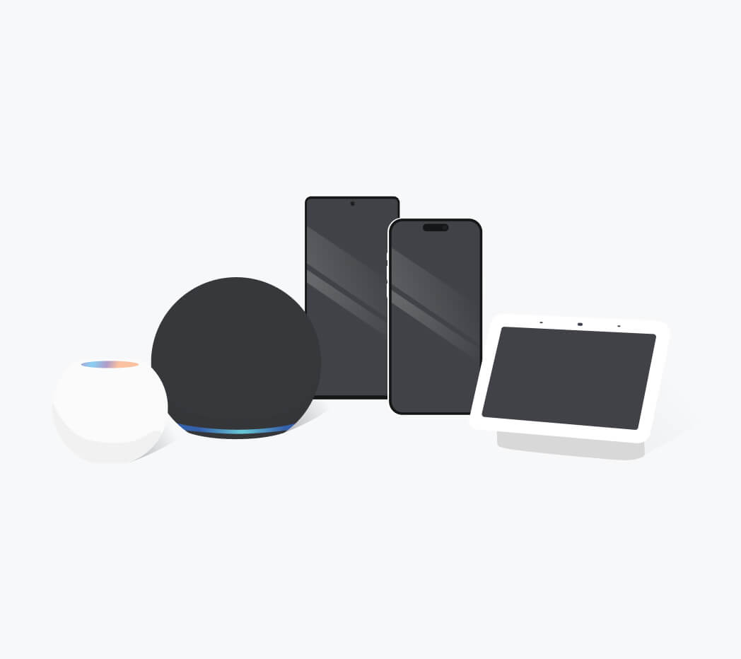 Works with Apple Home, Samsung SmartThings, Amazon Alexa, Google Home and Home Assistant.