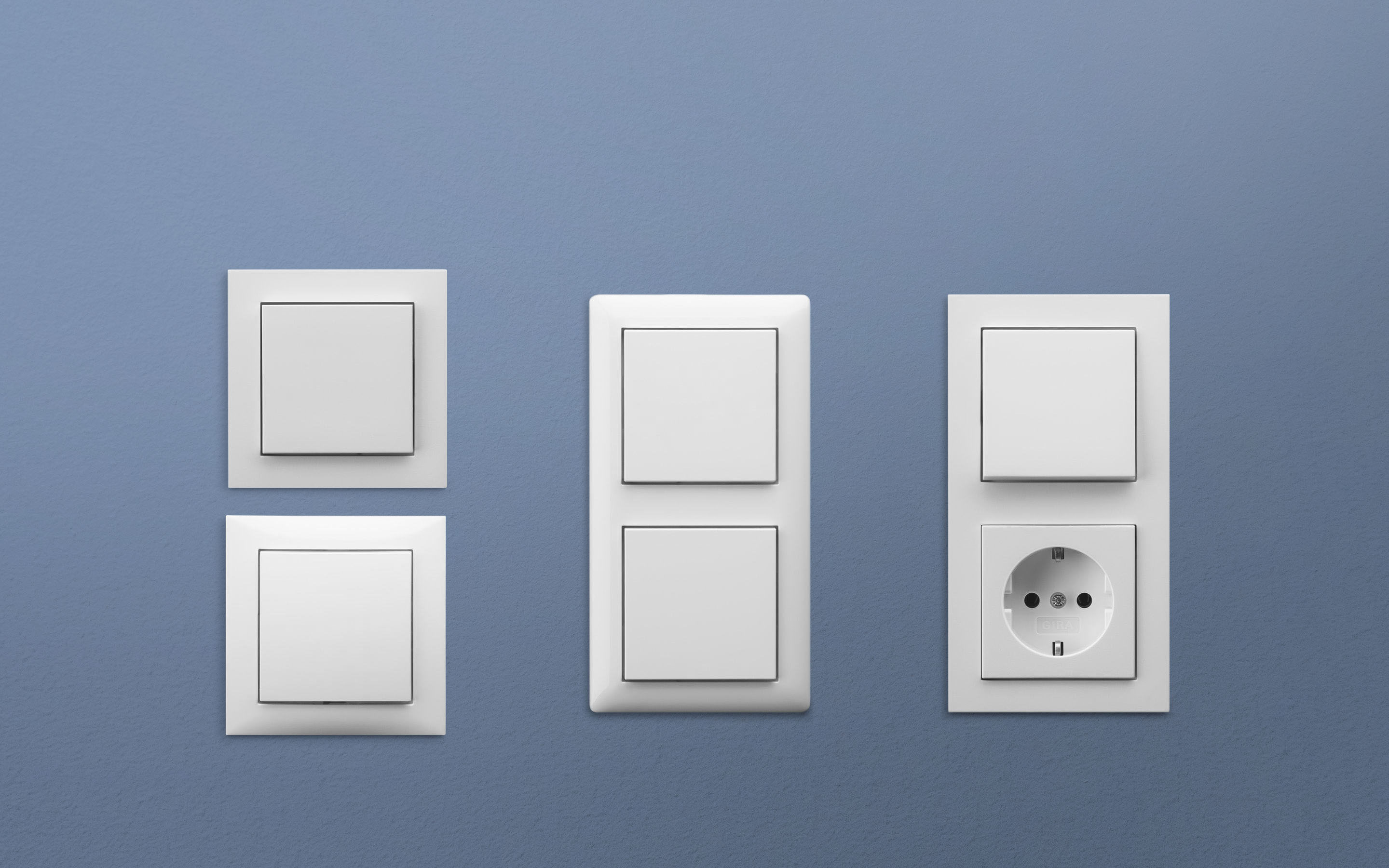 Eve Light Switch fits in 55mm frame, Eve Light Switch passt in 55mm Rahmen